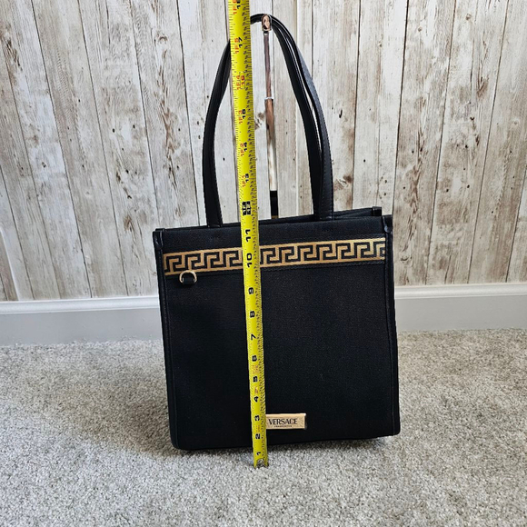 Versace small Tote Bag, Black and Gold - Picture 10 of 13